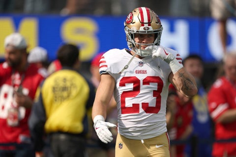 Christian McCaffrey, corredor de los San Francisco 49ers