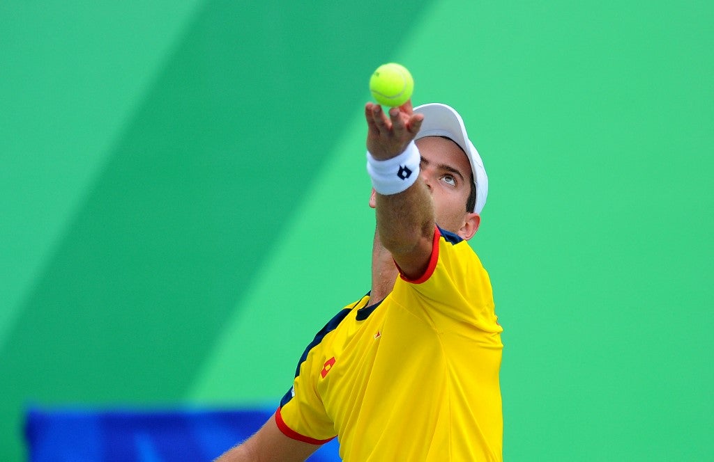 Nicolás Mejía con Colombia en la Copa Davis ante EEUU