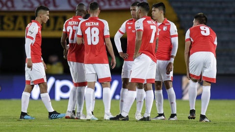 Independiente Santa Fe, jugadores en la cancha
