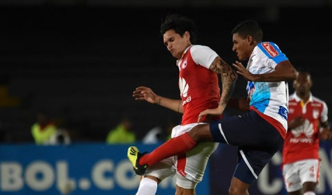 Rubén Daniel Bentancourt, en su paso por Independiente Santa Fe.