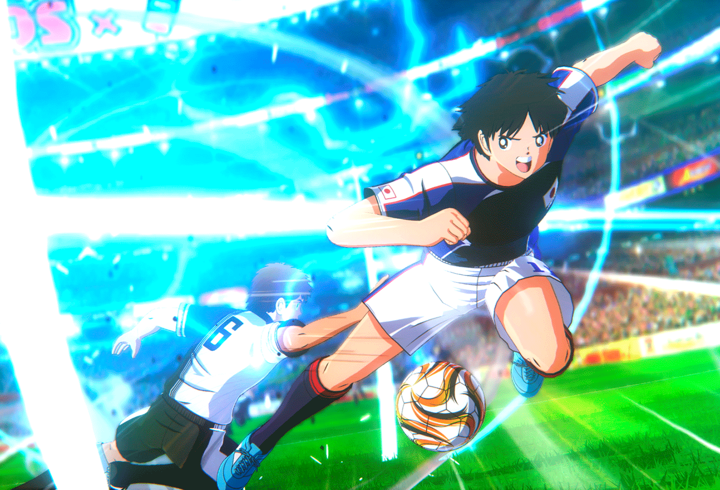 Oliver Atom juega con la selección de Japón en los Súper Campeones