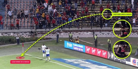 Hincha cuchillo Medellín - Millonarios