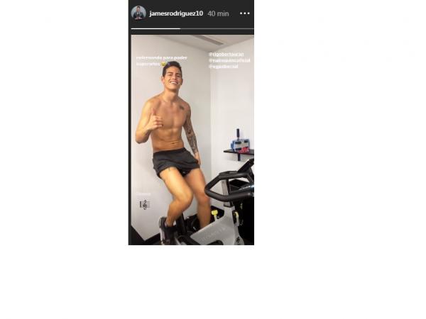James Rodríguez entrenando