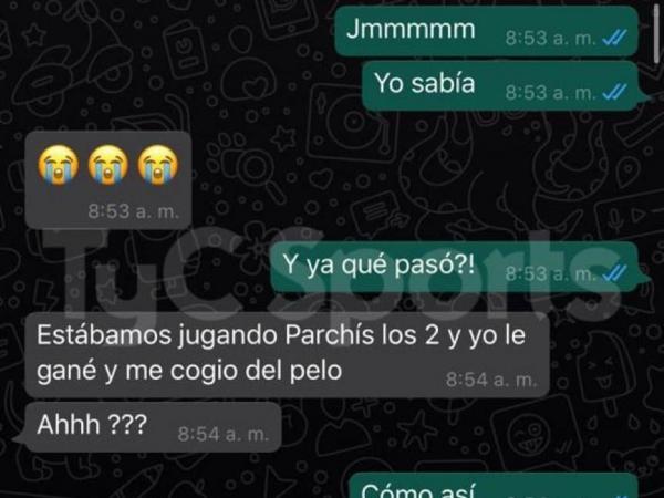 Pantallazos revelados por TyC Sports