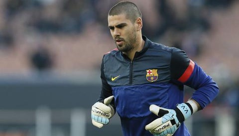 Víctor Valdés, arquero del Barcelona