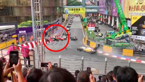 Sophia Flörsch en el accidente de Fórmula 3 en el Gran Premio de Macao