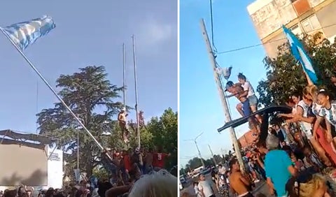 Accidentes de hinchas en a celebración de Argentina