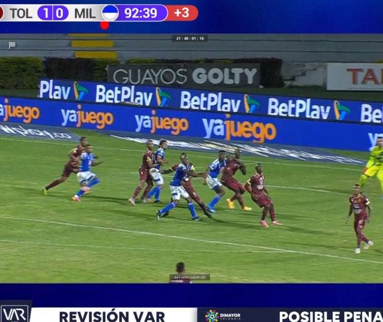 Tolima Vs. Millonarios - VAR