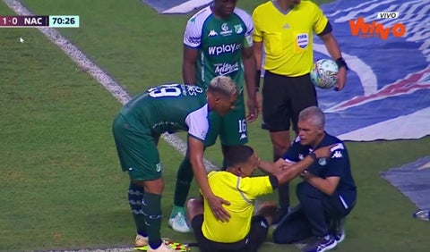 Agresión a Richard Ortiz en Cali vs Nacional