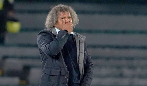 Alberto Gamero en la victoria de Millonarios ante Junior.