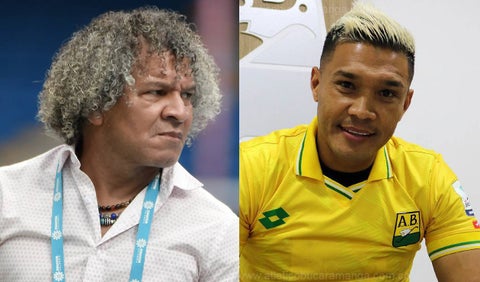 Alberto Gamero, tecnico de Millonarios, y Teofilo Gutierrez, delantero del Bucaramanga
