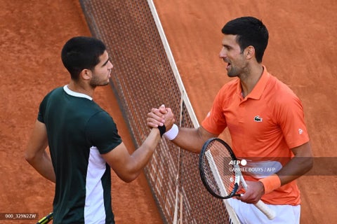 Carlos Alcaraz y Novak Djokovic