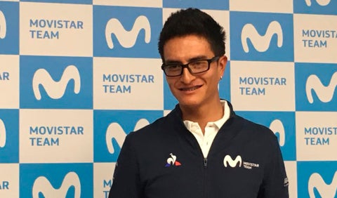 Winner Anacona, ciclista colombiano del equipo Movistar