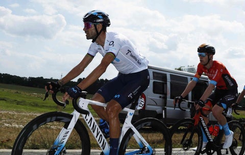 Alejandro Valverde con Movistar en la Vuelta a España 2022