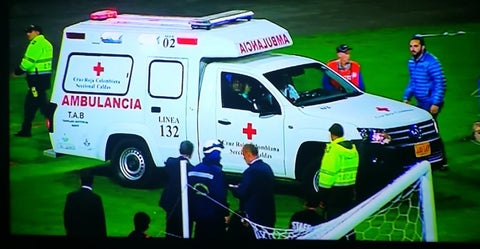Ambulancia, Once Caldas vs Deportivo Santaní