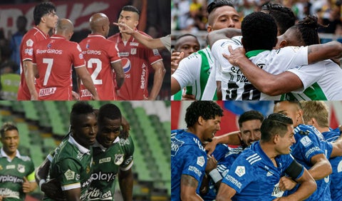 América, Cali, Millonarios y Nacional, equipos de la Liga Betplay