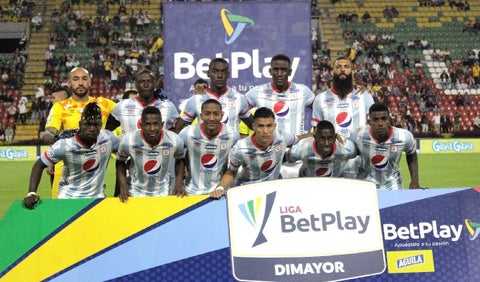 América de Cali en su encuentro frente a Deportes Tolima de la Liga Betplay 2022-I