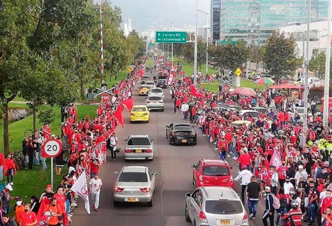 América recibido en Bogotá para la final