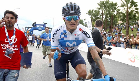 Winner Anacona, ciclista colombiano del Movistar Team