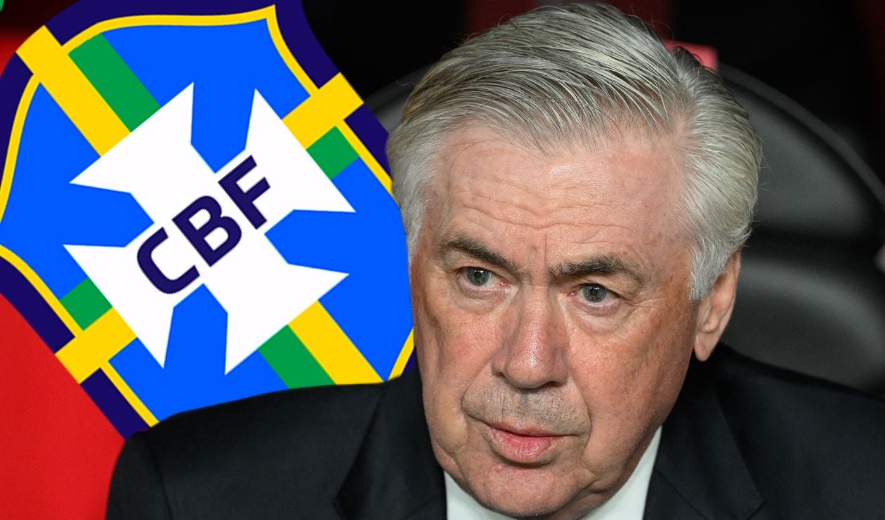 Carlo Ancelotti con la selección de Brasil