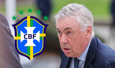 Carlo Ancelotti con la selección de Brasil