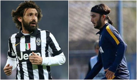 Andrea Pirlo y Sebastián Pérez