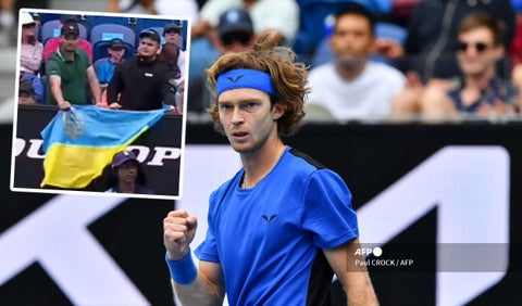 Andrey Rublev paró el partido por insultos que recibió