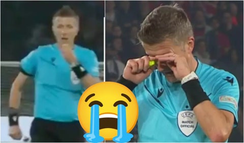 Árbitro Daniele Orsato llora en Champions League