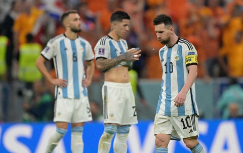 Argentina en el partido ante Países Bajos por los cuartos de final del Mundial Qatar 2022