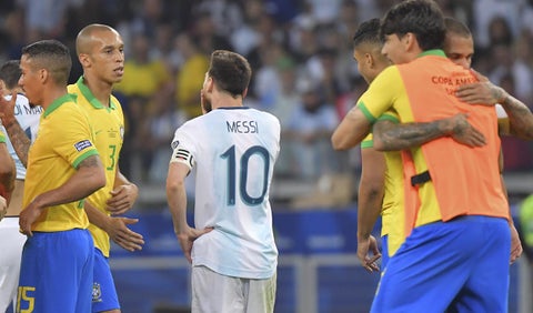 Messi tras la derrota ante Brasil en Copa América