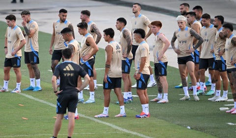 Selección Argentina entrenamiento en Barranquilla