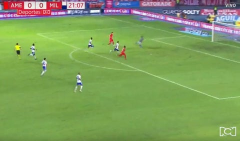 Aristeguieta y el gol que se comió ante Millonarios