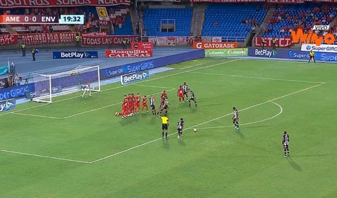 Atajada de Diego Novoa con América de Cali