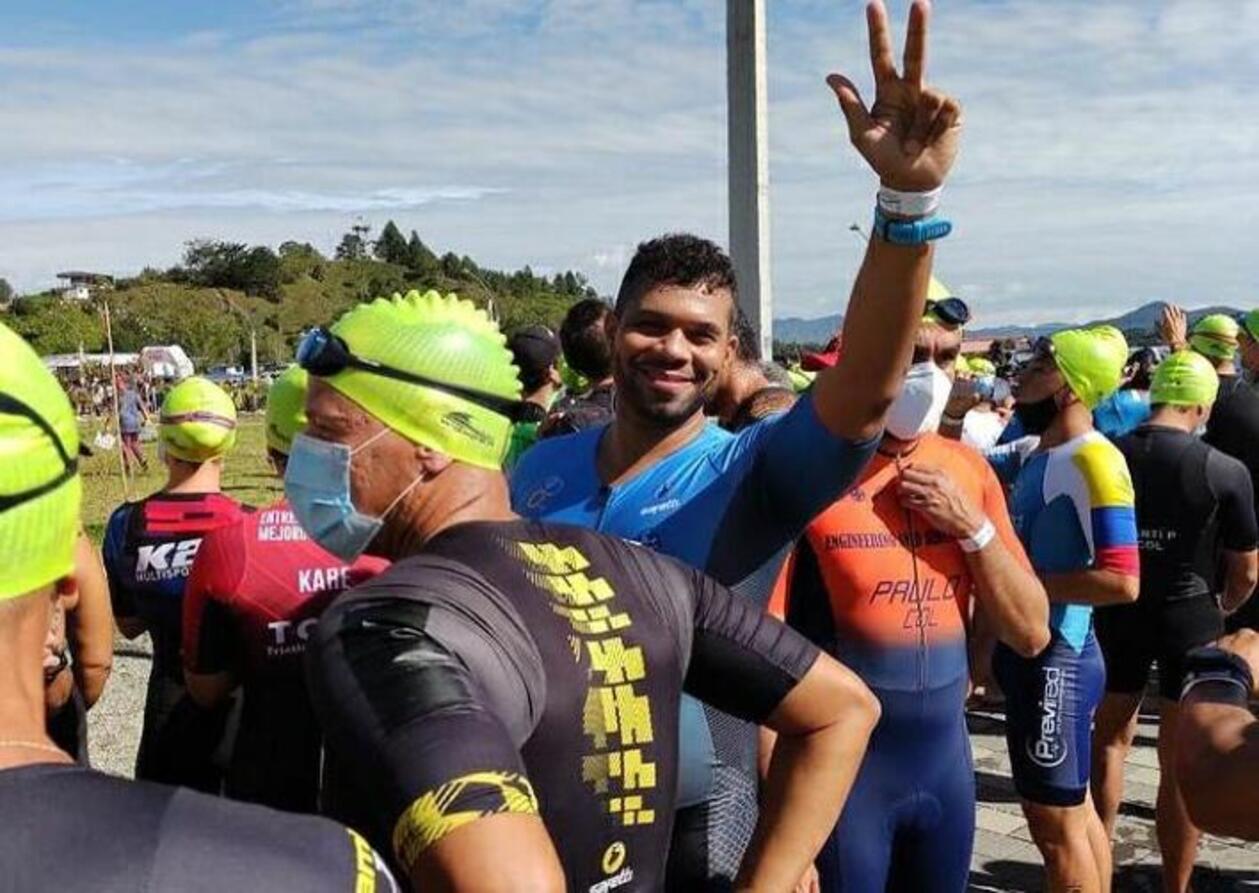 Atleta David Restrepo, quien murió en Guatapé, Antioquia.