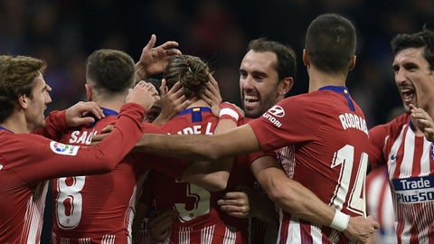 Atlético de Madrid celebrando un gol