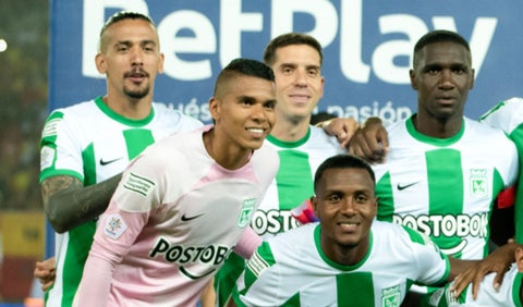 Atlético Nacional en el partido de ida de la Superliga ante Pereira