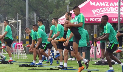 Atlético Nacional, jugadores entrenando 2019