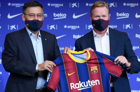 Bartomeu y Koeman en el Barcelona