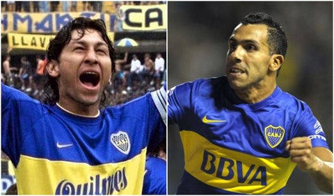 Jorge 'Patrón' Bermúdez y Carlos Tévez