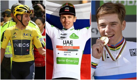 Egan Bernal, Pogacar y Evenepoel