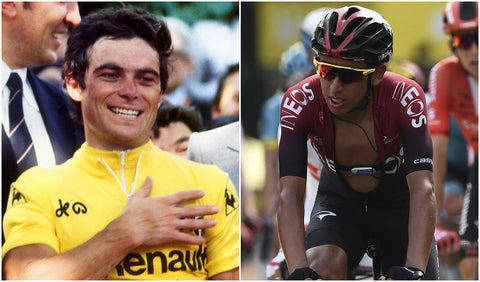 Bernard Hinault y Egan Bernal
