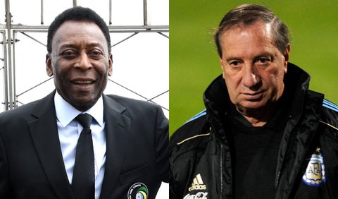 Bilardo hablando de Pelé y diciendo que era mejor que Maradona