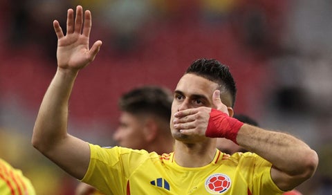 Rafael Santos Borré con la selección Colombia