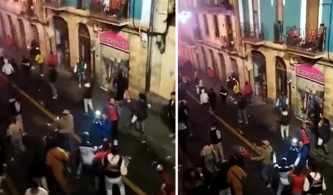 Pelea entre hinchas de España y Marruecos por partido en Qatar 2022