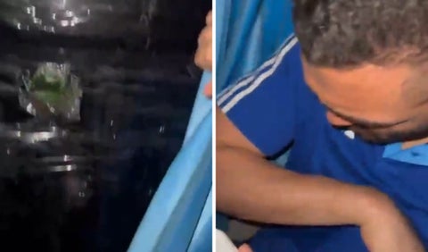 Bus de Millonarios fue atacado a piedra en Barranquilla