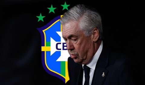 Carlo Ancelotti con la selección de Brasil