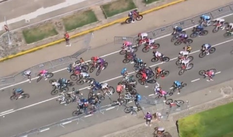 Caída Vuelta a Burgos, segunda etapa