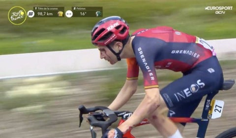 Caída de Carlos Rodríguez en el Tour de Francia 2023