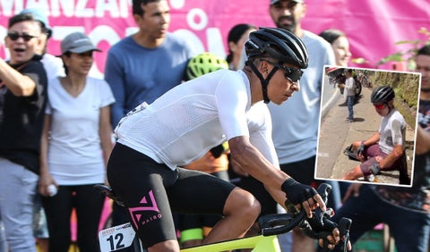 Nairo Quintana se cayó este domingo en un entrenamiento