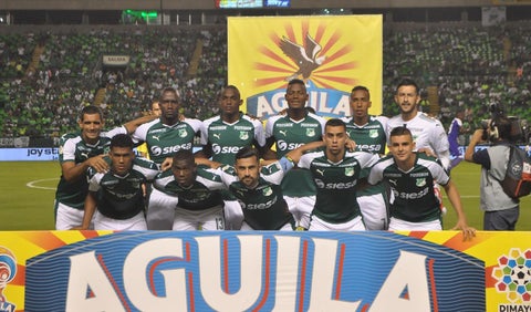 Jugadores del Deportivo Cali en la Liga Águila.